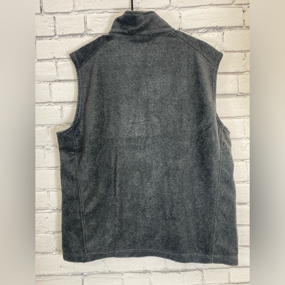 Columbia Gray Polar Fleece Zip Up Vest size Large - Picture 3 of 6